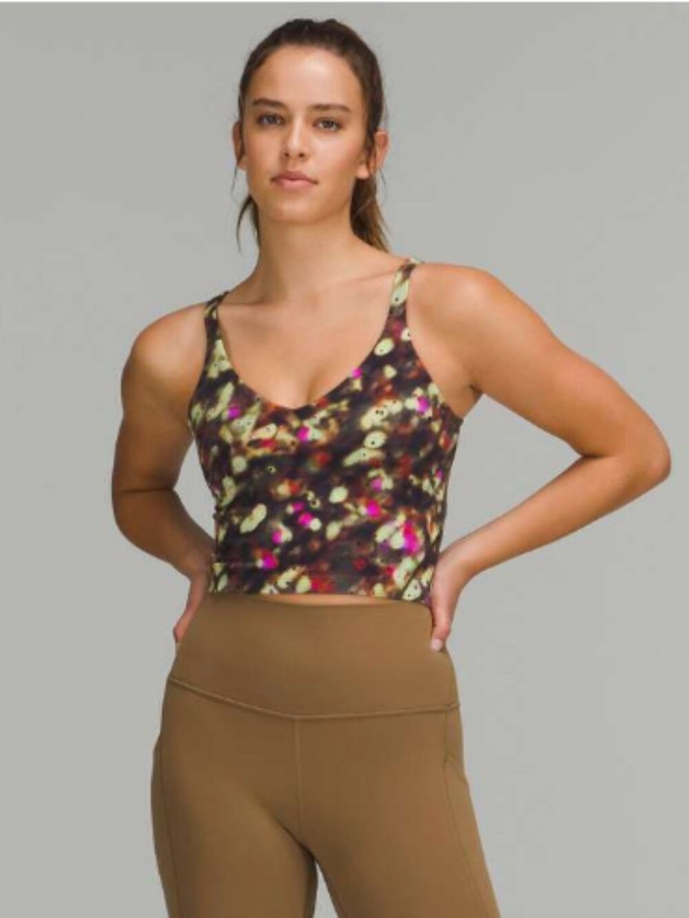 Lululemon Align Tank Top Soft Focus Splatter Green Multi - Size 4